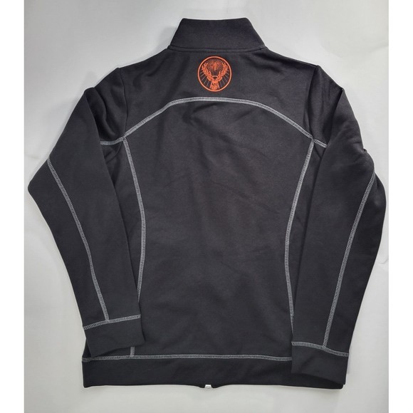 Jagermeister Full Zip Up Jacket Black orange Size XS Extra Small NWT Clique - Picture 3 of 5